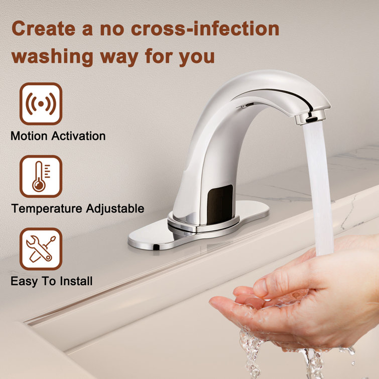 Chrome Hands-Free Automatic Sensor Bathroom Faucet