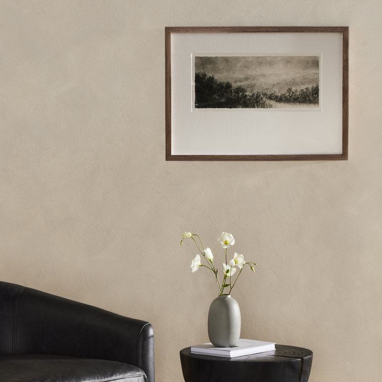 Walnut Framed Charcoal Landscape Wall Art, 24" x 17.5"