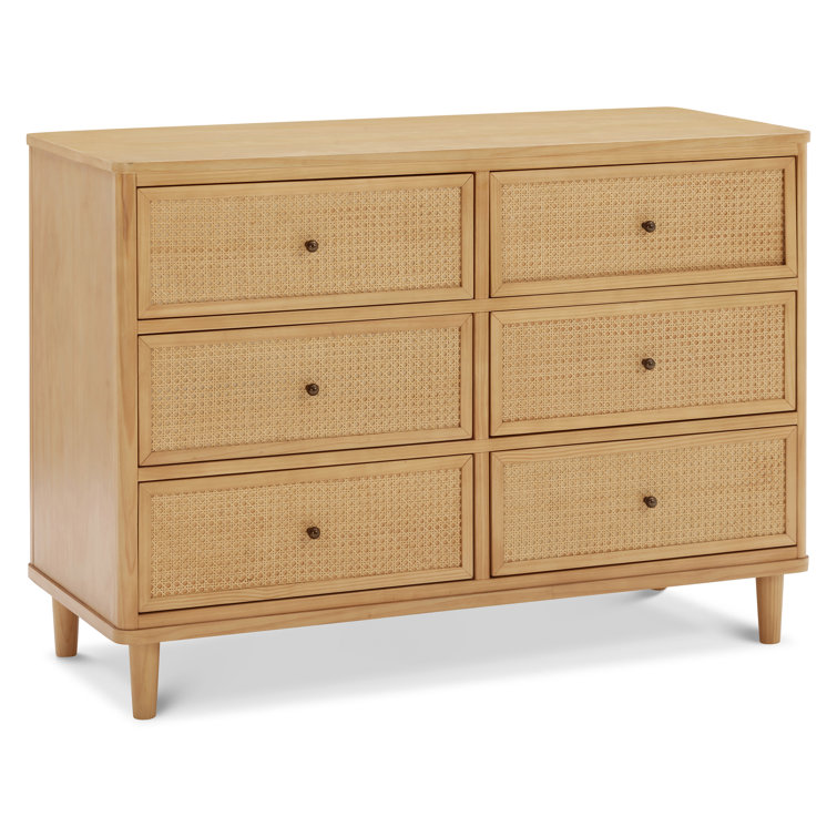 Honey Cane 6-Drawer Dresser with Soft Close Ball Bearing Glides