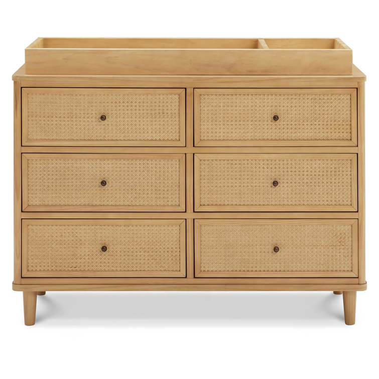 Honey Cane 6-Drawer Dresser with Soft Close Ball Bearing Glides
