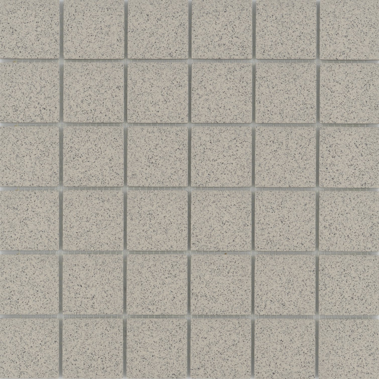 Cider Salt and Pepper Matte Porcelain Mosaic Tile 12" x 12"