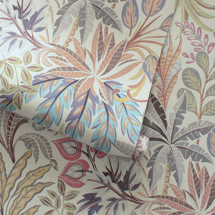 Floral Botanical Multicolor Vinyl Peel and Stick Wallpaper