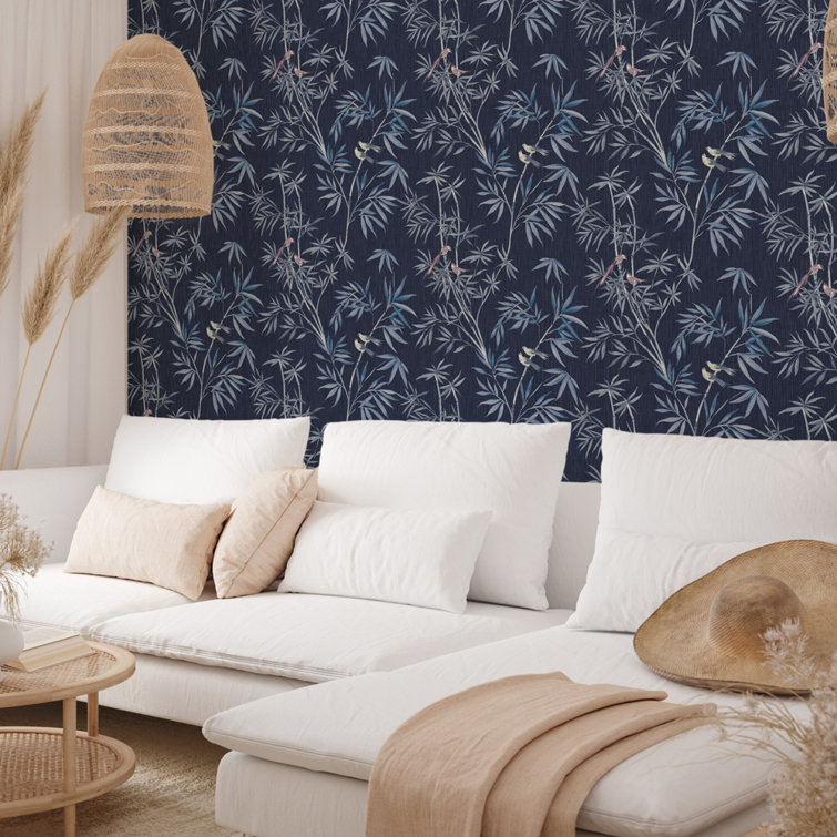 Nightfall Bamboo Chinoiserie Peel and Stick Wallpaper Roll