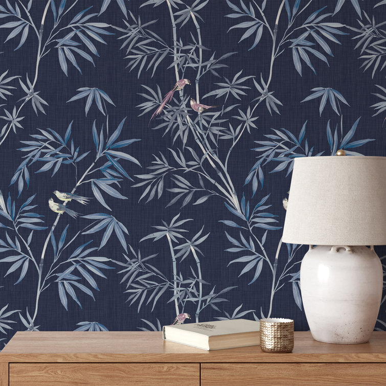 Nightfall Bamboo Chinoiserie Peel and Stick Wallpaper Roll