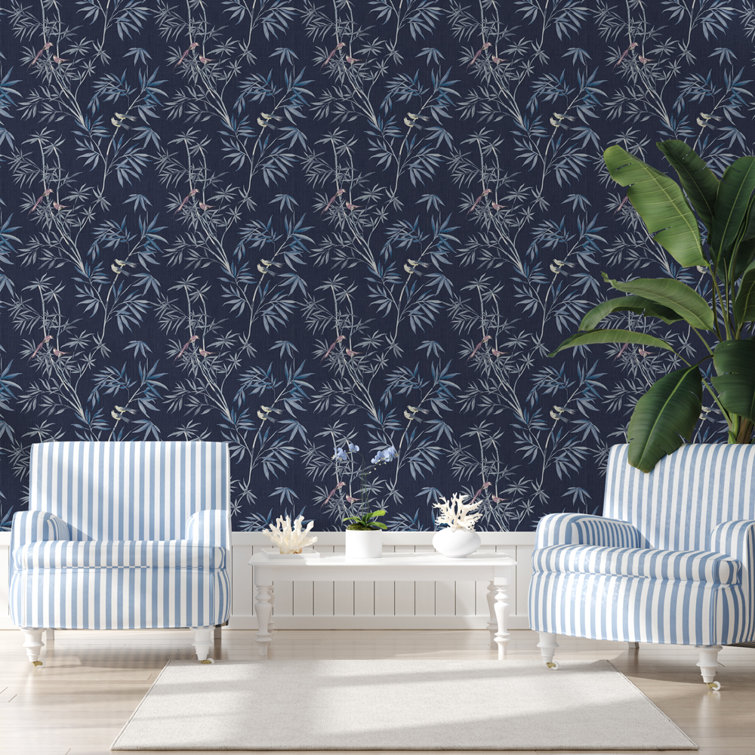 Nightfall Bamboo Chinoiserie Peel and Stick Wallpaper Roll