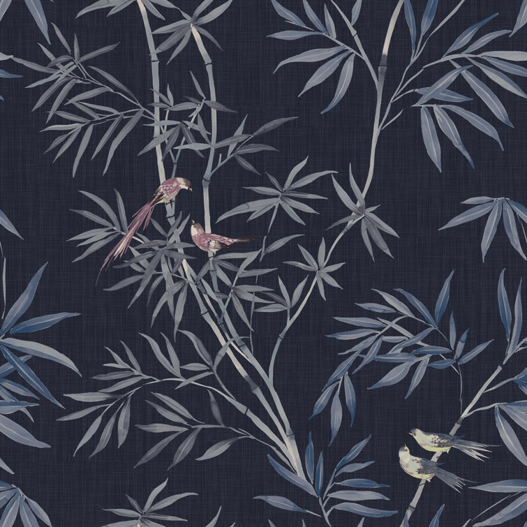 Nightfall Bamboo Chinoiserie Peel and Stick Wallpaper Roll