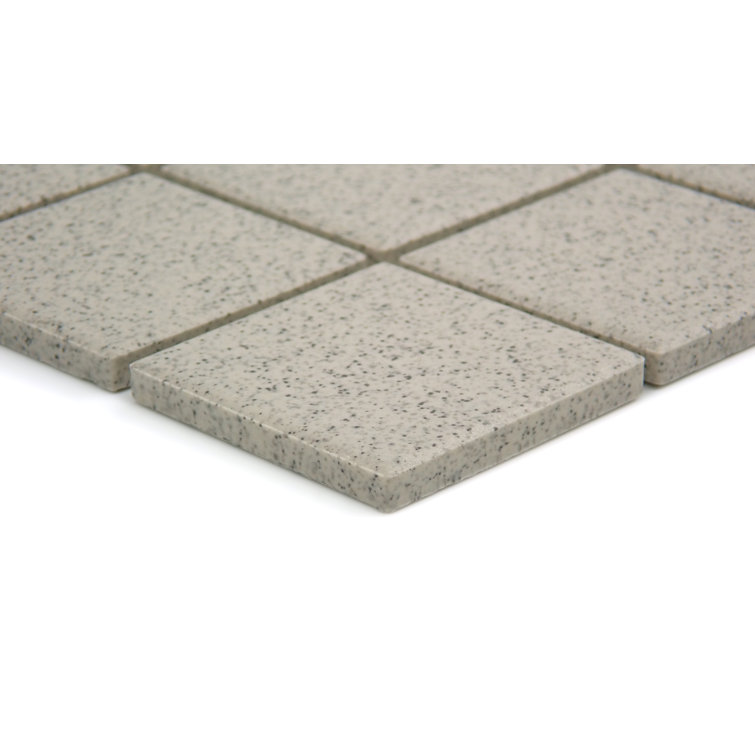 Cider Salt and Pepper Matte Porcelain Mosaic Tile 12" x 12"