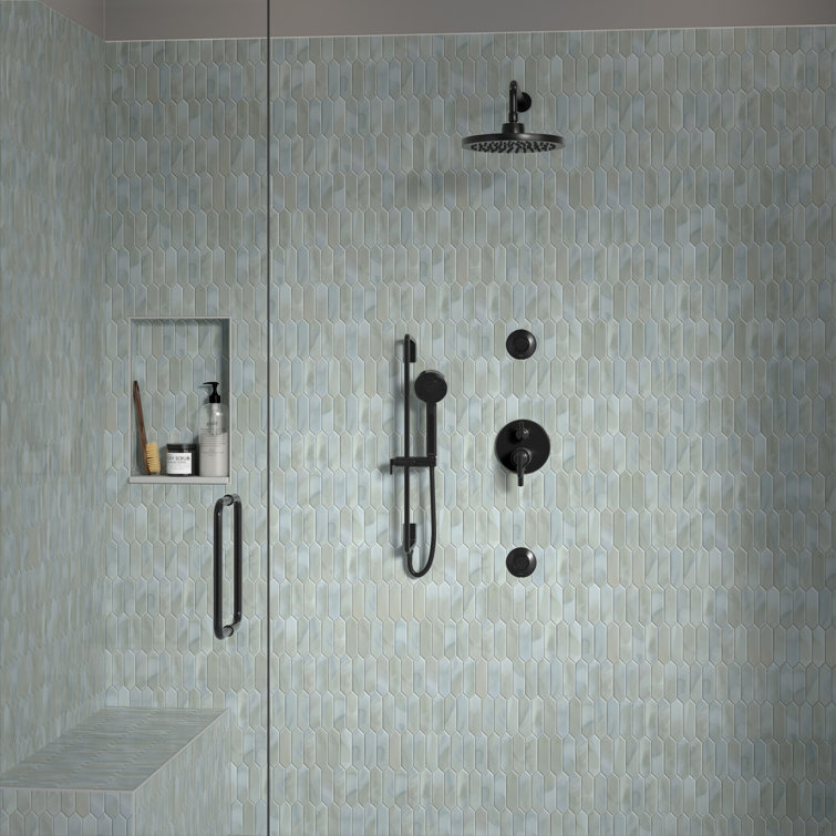 Silver 10" x 14" Glass Honeycomb Mosaic Tile