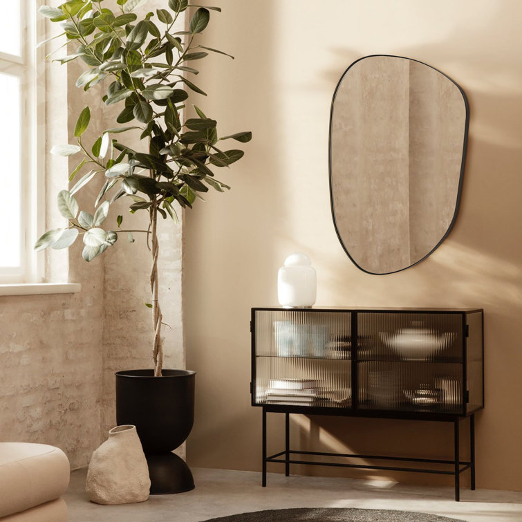 36'' Oil Rubbed Bronze Asymmetrical Metal Framed Mirror