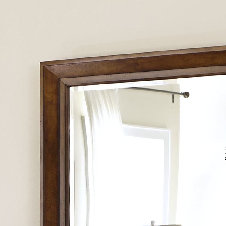 Grandpa's Cabin Aged Oak Queen Sleigh Bedroom Set with Dresser & Mirror