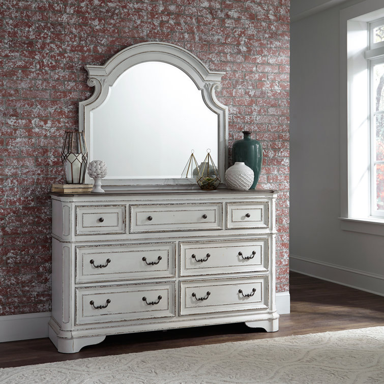 Colchester Upholstered Bed, Dresser & Mirror, Chest
