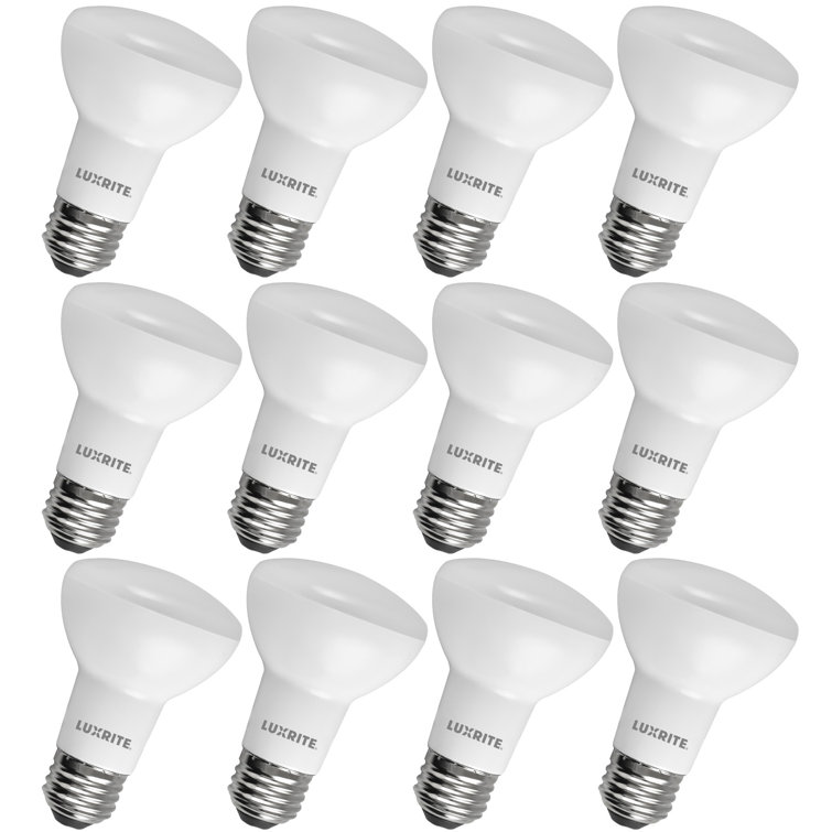 Luxrite 45W Equivalent White Dimmable LED Flood Light Bulbs