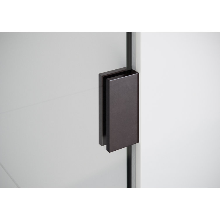 Illume 37.25" x 78" Frameless Shower Door in Oil Rubbed Bronze with Clear Glass
