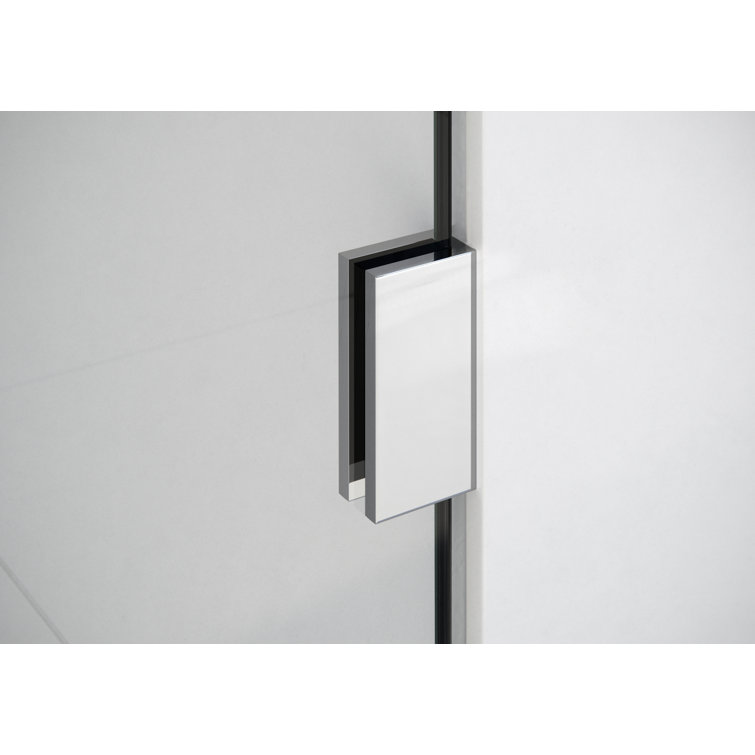 78" Frameless Glass Shower Door with Polished Chrome Hinges