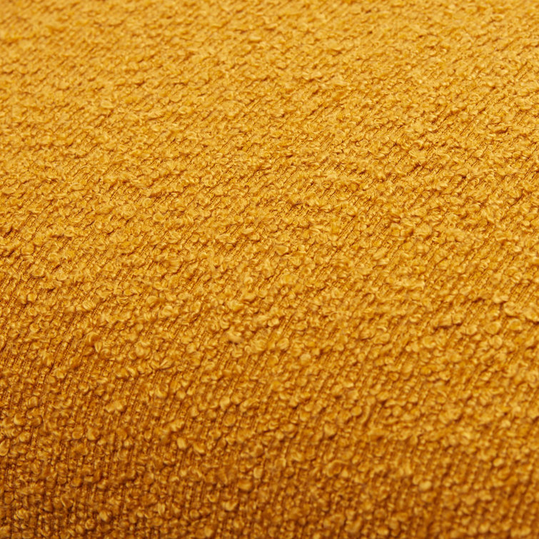 Yellow 18" x 18" Polyester Boucle Throw Pillow