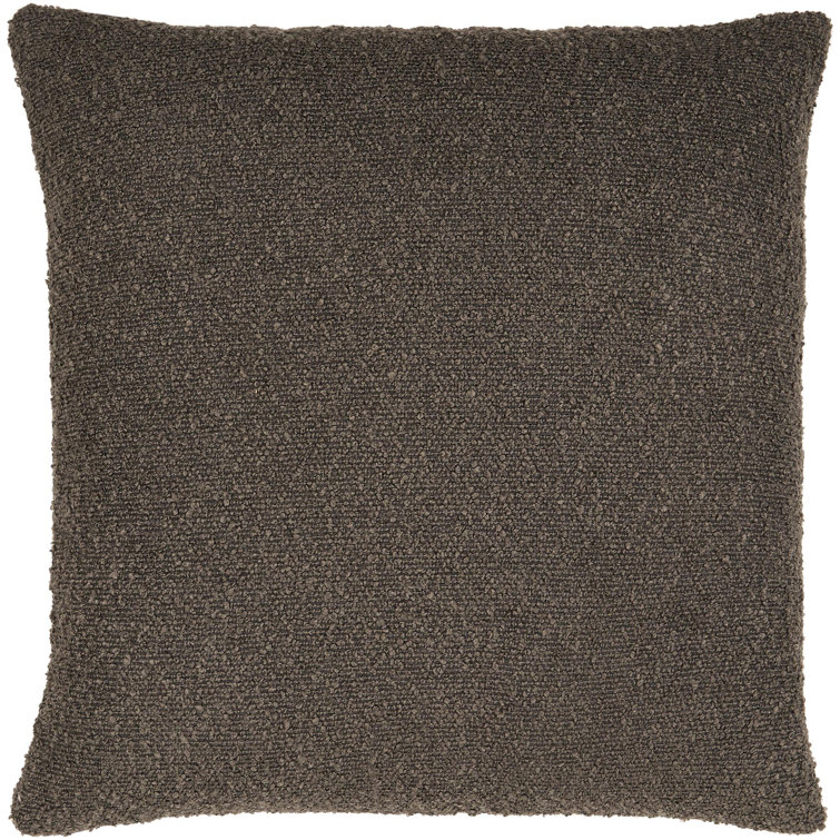 Luxurious White Boucle Throw Pillow 20x20