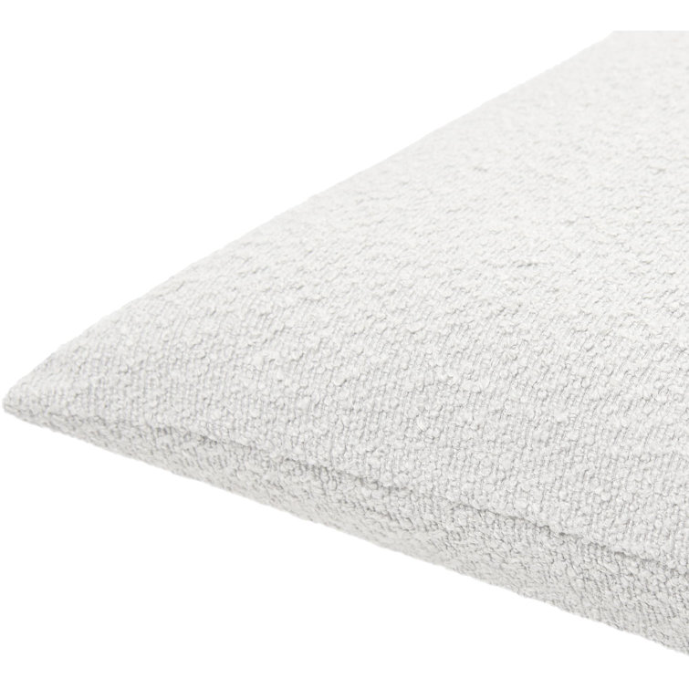Cozy White Boucle 20x20 Throw Pillow with Polyester Insert