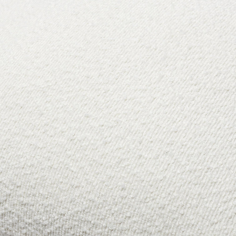 White Boucle 22" x 22" Throw Pillow Cover