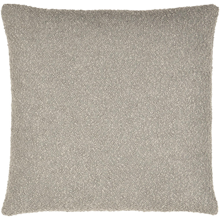 Luxurious White Boucle Throw Pillow 20x20