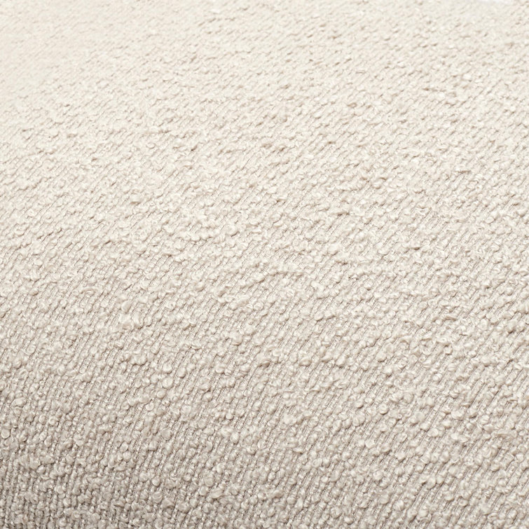 Beige Boucle Polyester 20" x 20" Throw Pillow Cover