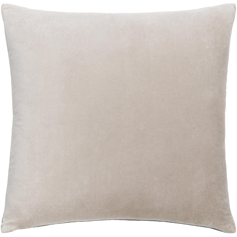 Navy Blue and Cream Cotton Down Throw Pillow Set