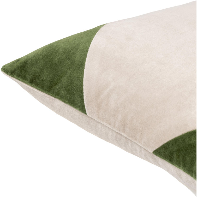 Light Sage Cotton Velvet Square Pillow Cover 22" x 22"
