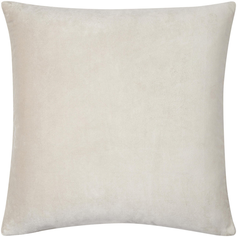 Beige Boucle Polyester 20" x 20" Throw Pillow Cover