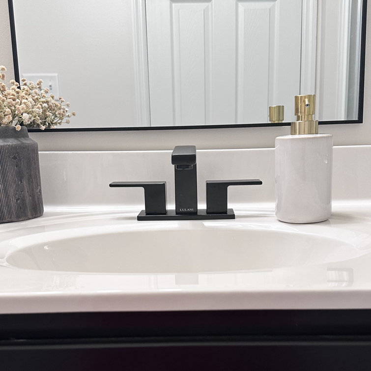 Capri Matte Black 2-Handle Centerset Bathroom Faucet