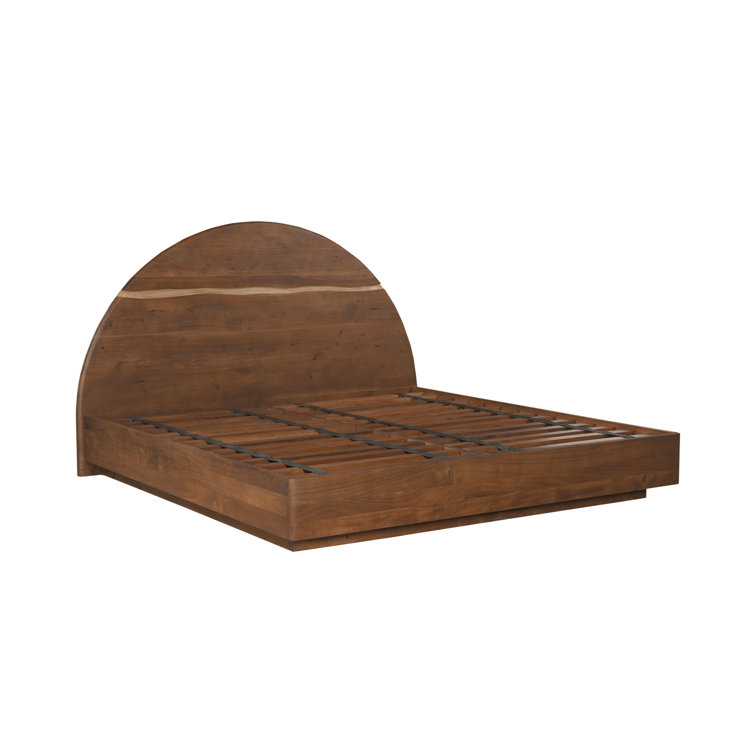 Watson Modern King Bed with Live-Edge Acacia Wood Frame