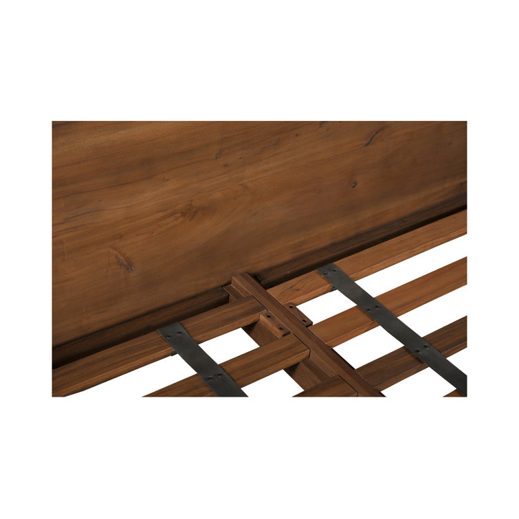 Watson Modern King Bed with Live-Edge Acacia Wood Frame