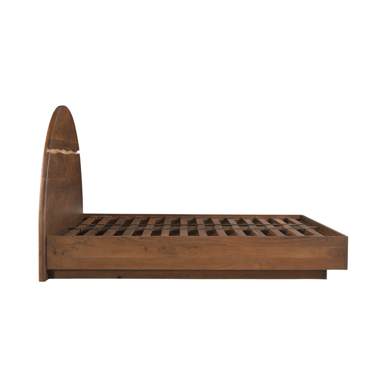 Watson Modern King Bed with Live-Edge Acacia Wood Frame