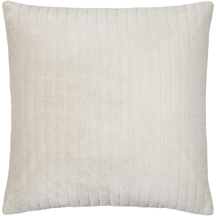 Beige Boucle Polyester 20" x 20" Throw Pillow Cover