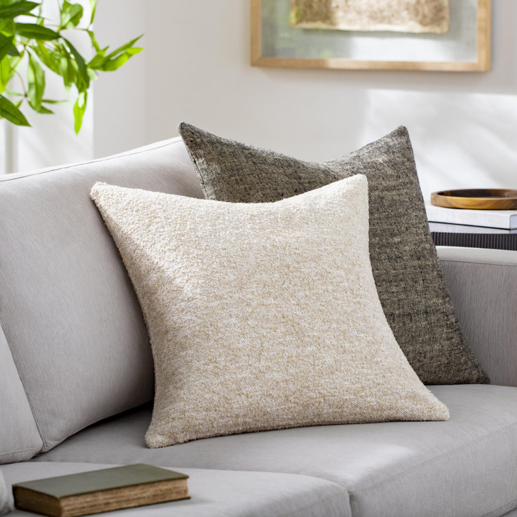 Cream Textured Square 18" x 18" Pillow Cover