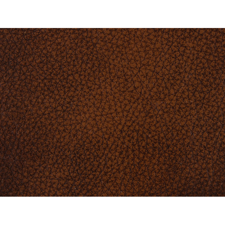 83'' Dark Brown Leather Sofa with Nailhead Trim