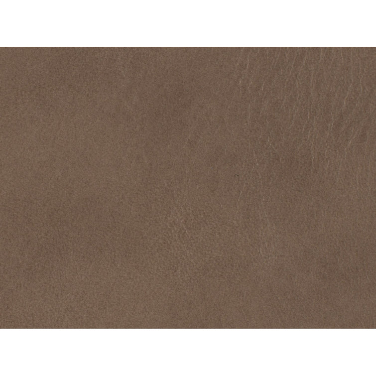Aspen Lenado Beige Leather Executive Swivel Chair with Wood Base