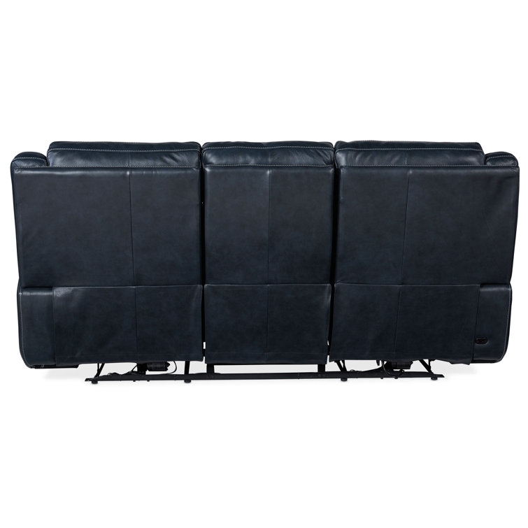 Cosmos Cobalt Top Grain Leather Power Reclining Loveseat