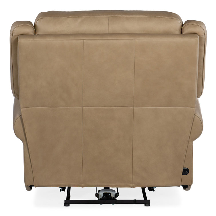Caruso Sand Genuine Leather Power Recliner