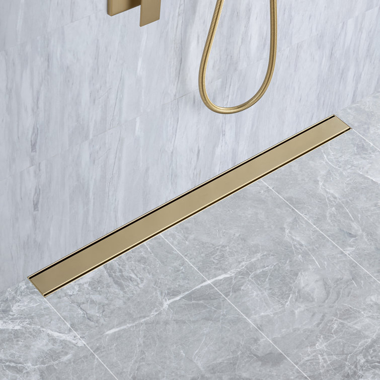 36'' Brushed Gold Stainless Steel Linear Shower Drain
