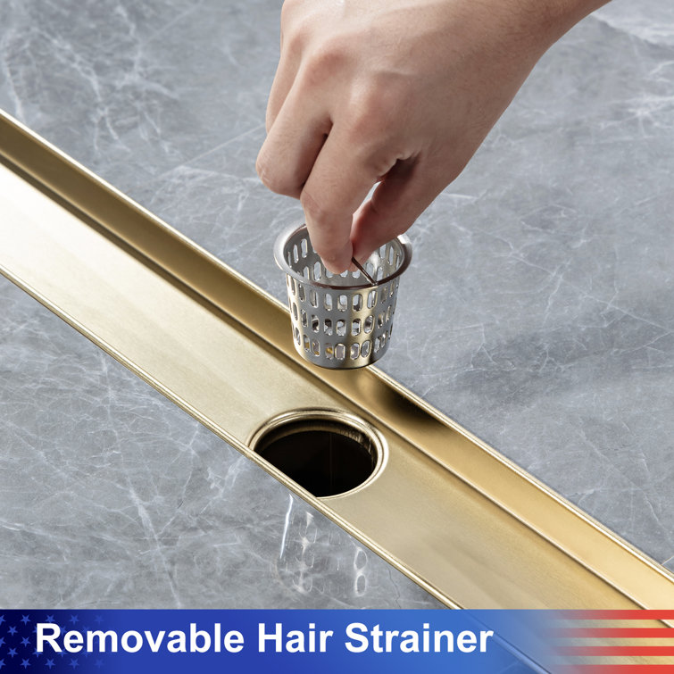 36'' Brushed Gold Stainless Steel Linear Shower Drain