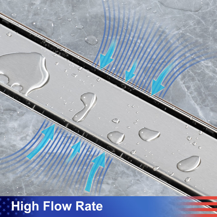 36'' Brushed Nickel Stainless Steel Linear Shower Drain