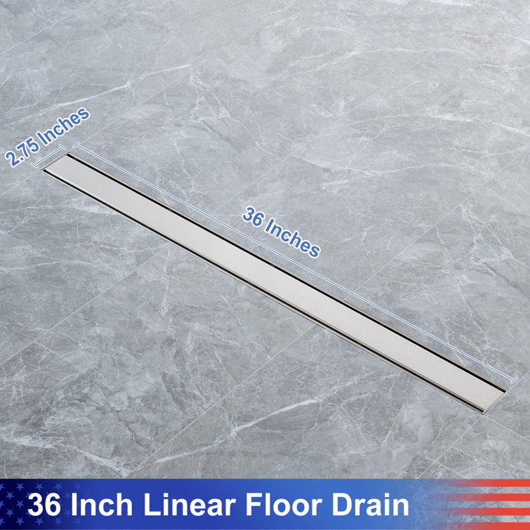 36'' Brushed Nickel Stainless Steel Linear Shower Drain