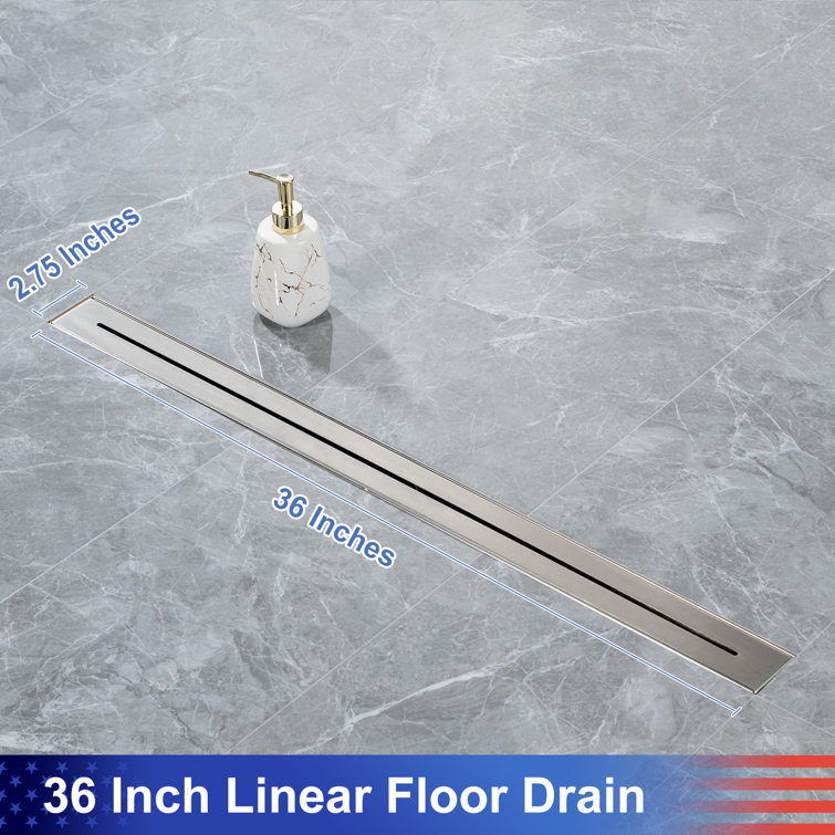 36-inch Brushed Nickel Stainless Steel Linear Shower Drain