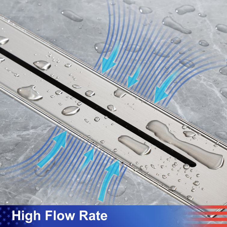 36-inch Brushed Nickel Stainless Steel Linear Shower Drain