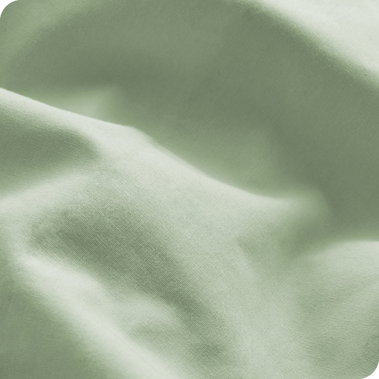 Willow Organic Cotton Percale King Sheet Set in Crisp Green