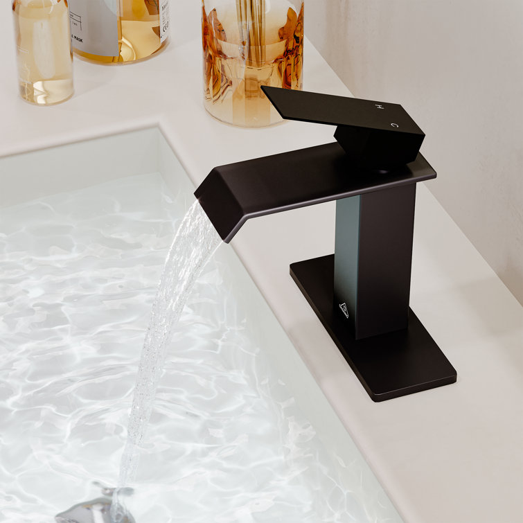Matte Black Stainless Steel Single Handle Bathroom Faucet