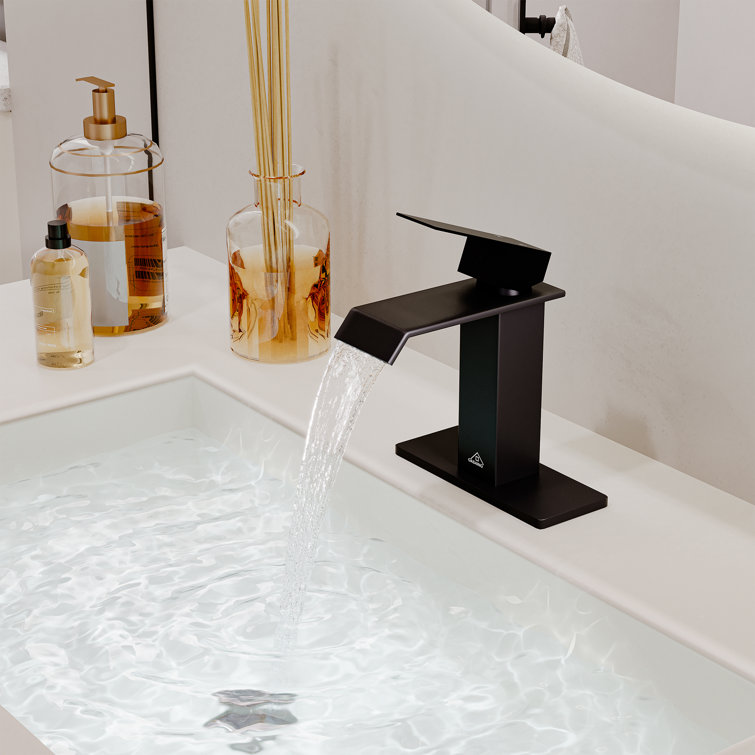 Matte Black Stainless Steel Single Handle Bathroom Faucet
