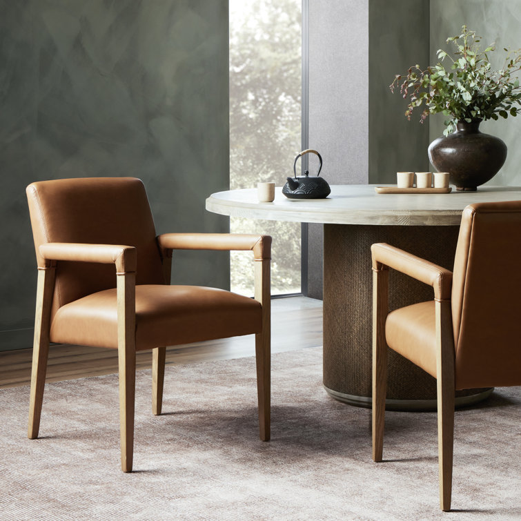 Sierra Butterscotch Leather Upholstered Arm Chair