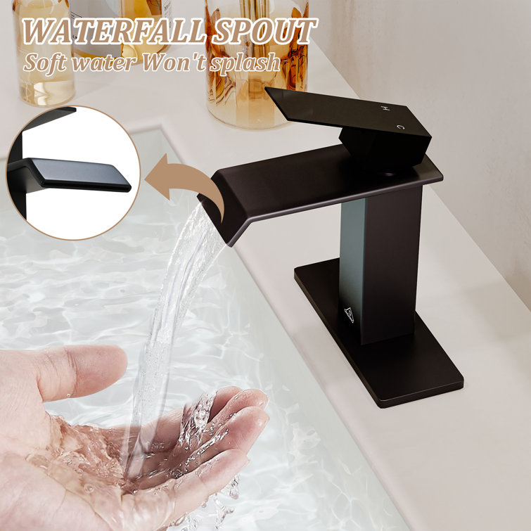 Matte Black Stainless Steel Single Handle Bathroom Faucet