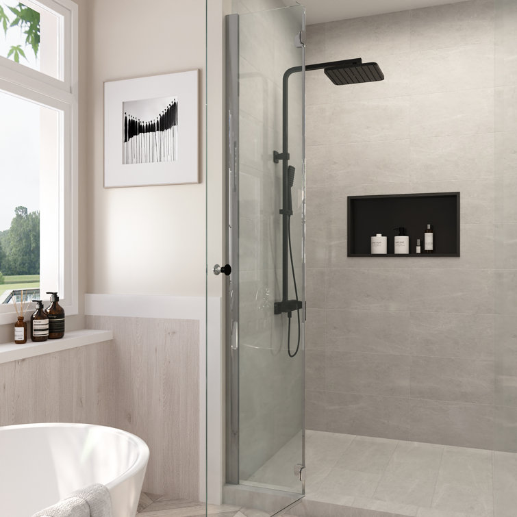 Matte Black Stainless Steel Rectangular Wall Mount Shower Niche