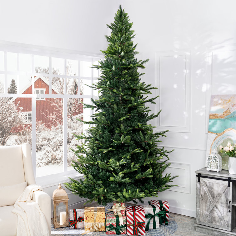 4' 3'' Green Artificial Pine Christmas Tree with Multicolored LED Lights